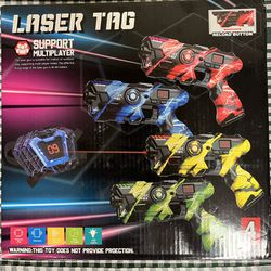 Brand New Infrared Laser Tag Guns Set of 4 with Digital LED Score Display Vest.