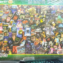 New! Horror Movie Poster Collage 1000 Piece Jigsaw Puzzle