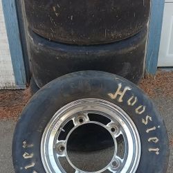 (4) Wide 5 Wheels & Hoosier Tiers