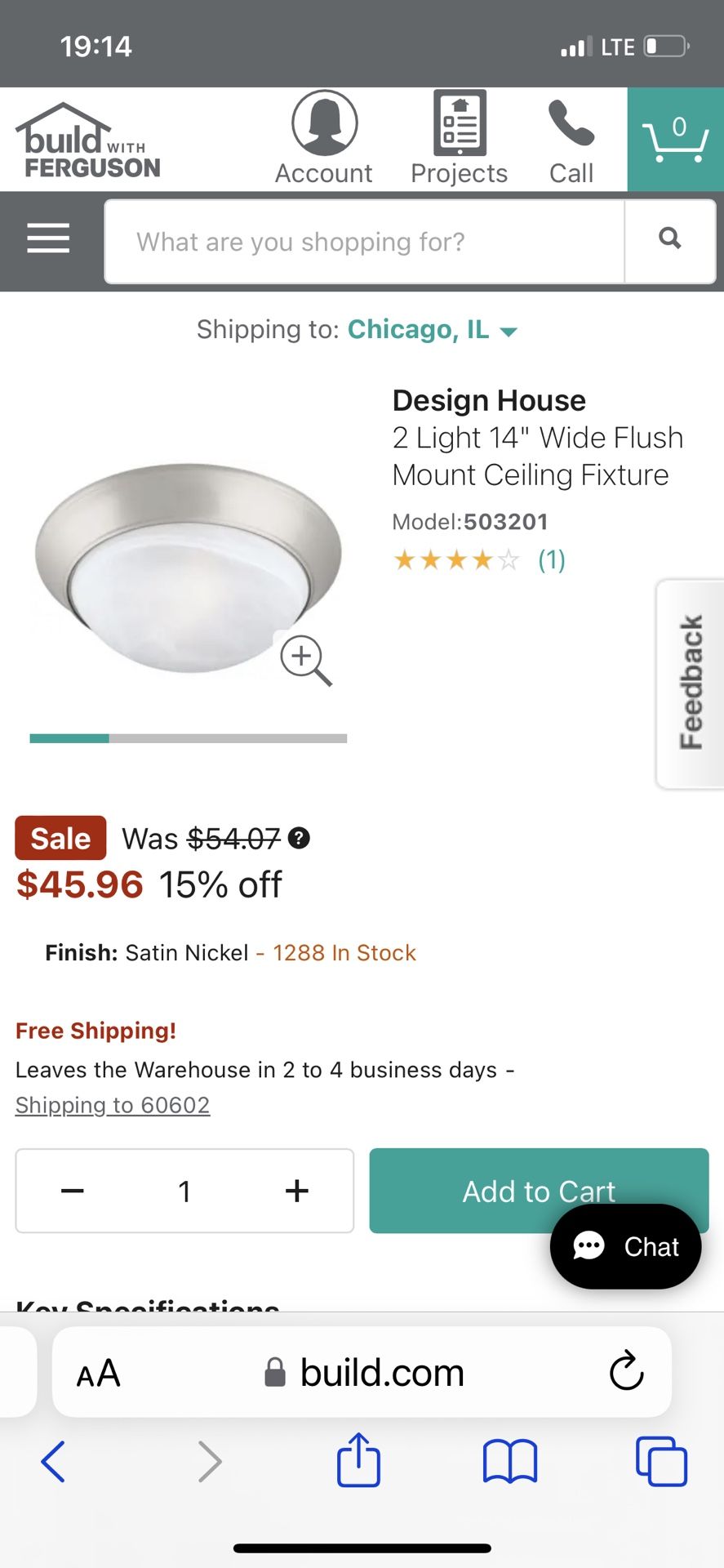 bonita luz para techo nueva $20