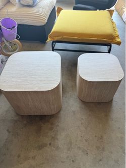Travertine side table Brand New $80