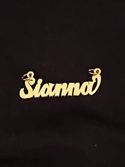 10k gold name plate