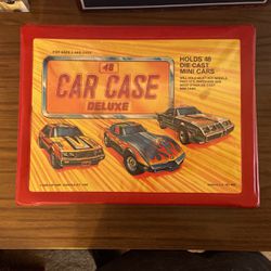 Vintage 1980s 48 car case deluxe Tara Toy Corp. 