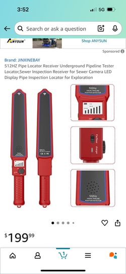  Pipe Locator Receiver Underground Pipeline Tester Locator