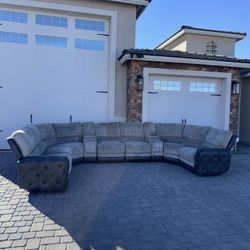 9 piece sectional with electric recliners