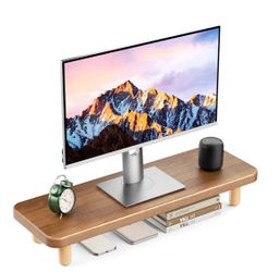 Monitor Stand Riser, 24 Inch Wood Desk Organizer