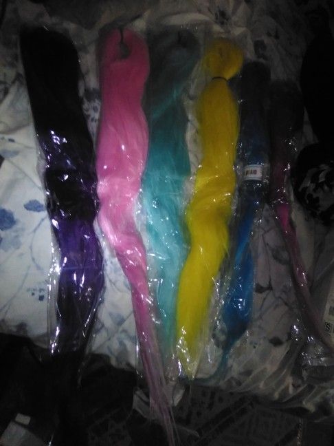 Colorful Braid In Hair Extensions