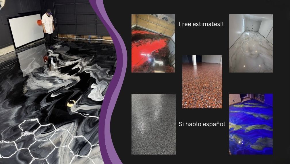 Custom Epoxy Flake An Metallic Flooring
