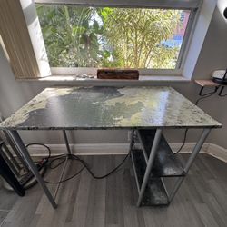Artsy Designer Computer Desk With Shelves!