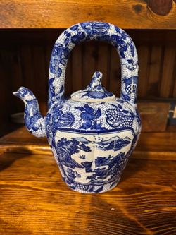 Blue and White Porcelain Teapot