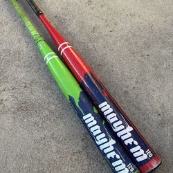 Worth Mayhem Softball Bats 34” In Solid Condition Have More Softball And Baseball Equipment $60 Each