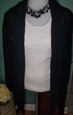 Black cardigan size