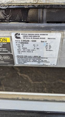 Onan 5500 RV Generator 