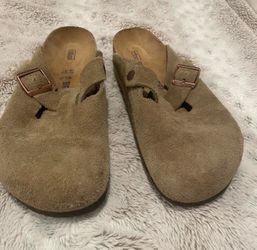 Birkenstock Boston Taupe Suede