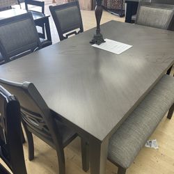 Dining Set( Includes Dining Table , 1 Bench , 4 Chairs ON SALE