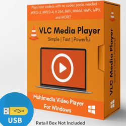 VLC Media Player for Windows | Universal Video Player | Play Any Video File -USB