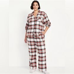 Women’s Ted/White Plaid Pajama Set 3x, 4X New With Tags