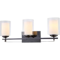 El Dorado Series Ebony Glaze 3 Light Wall and Bath Fixture ( 24"L X 9"H x 6" W )