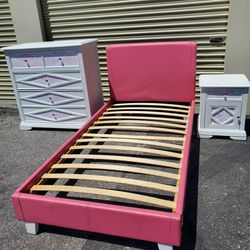 Twin Bed Nightstand Chest 