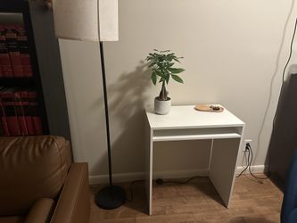 Small White Desk with shelf