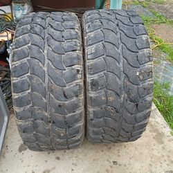 33 12.50R20 tires with 75% tread life remaining.