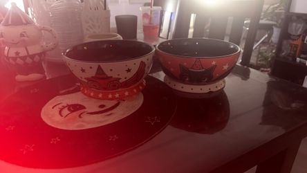 Joanna, Parker carnival cottage Owl  and Bat bowl bundle