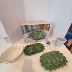 Vintage Majolica Ceramic Lot - Bordallo Pinheiro & Classic Elements