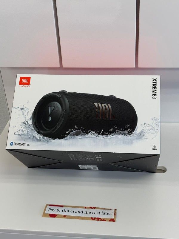 JBL XTREME 3 BLUETOOTH SPEAKER NEW - Pay $1 To Take It Home Today and pay the rest later.