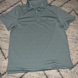 Boys size L 16 Vineyard Vines Sankatu polo green striped