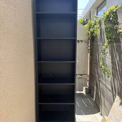 Tall Black Book shelf 