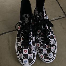 Vans SK8 Hi Tapered Love Letters Black/White Men's 10.5 Classic Skate Shoes
