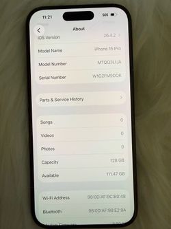 Excellent Apple iPhone 15 pro 128gb unlocked