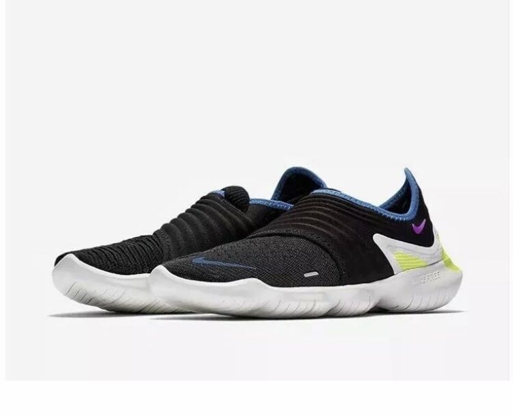 Men Nike Free RN Flyknit 3.0 Running Training Shoe Black/Hyper Violet AQ5707-003 Size 8.5 New without box