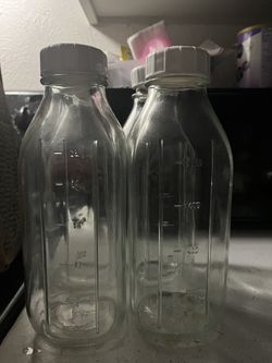 4 Glass Bottles 