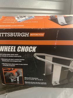 Motorcycle Stand Wheel Chock Pit Trailer Stop Harley Davidson Cruiser Sportbike