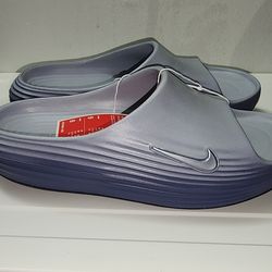 Nike REACTX Rejuven8 Slides (Blue/grey) - Size 9 Women's, Size 8 Men's