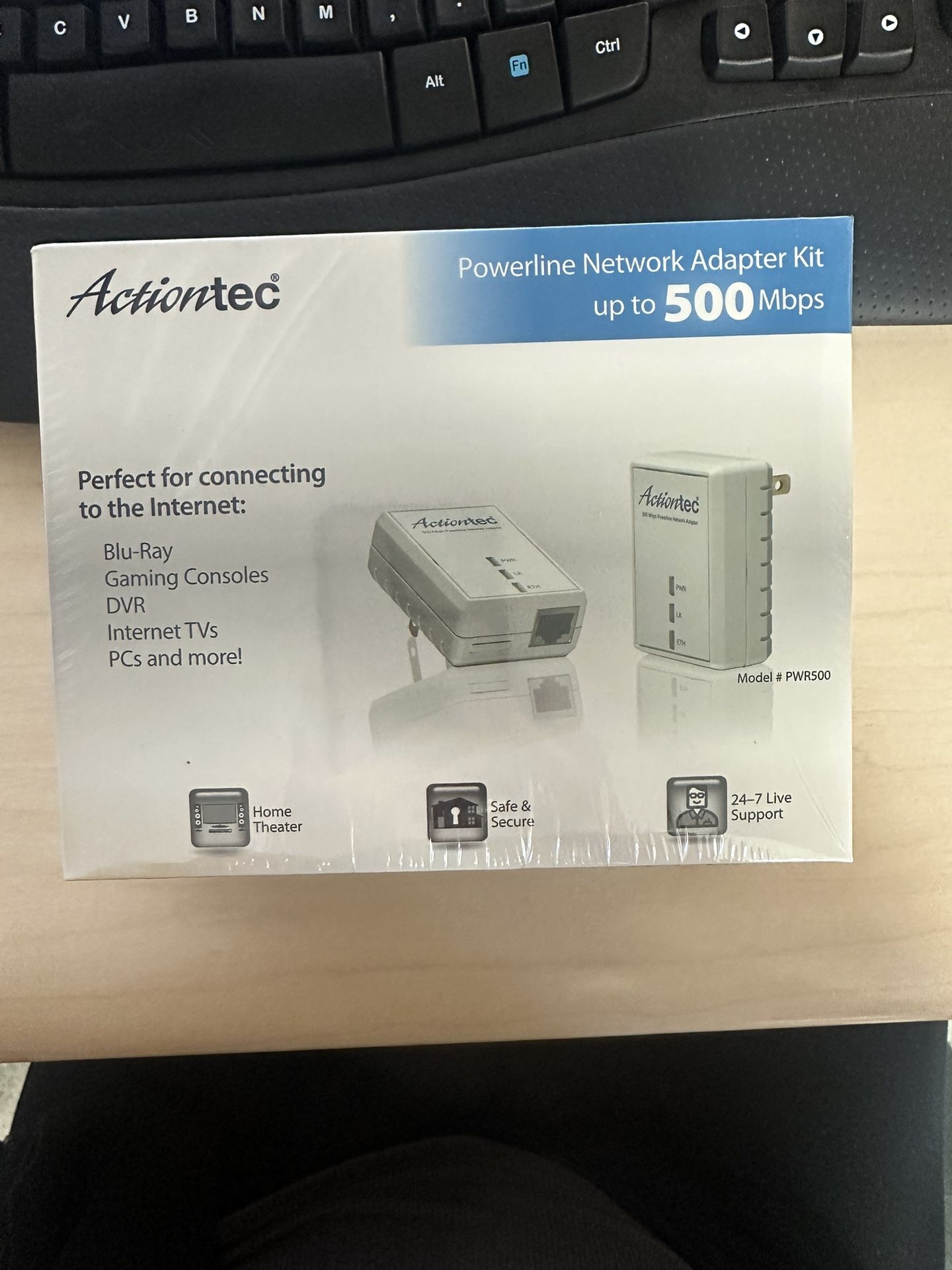 Actiontec Powerline Network Adapter Kit 500Mbps