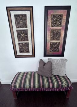 Bench Solid Wood with pad…Pillows Not Included
