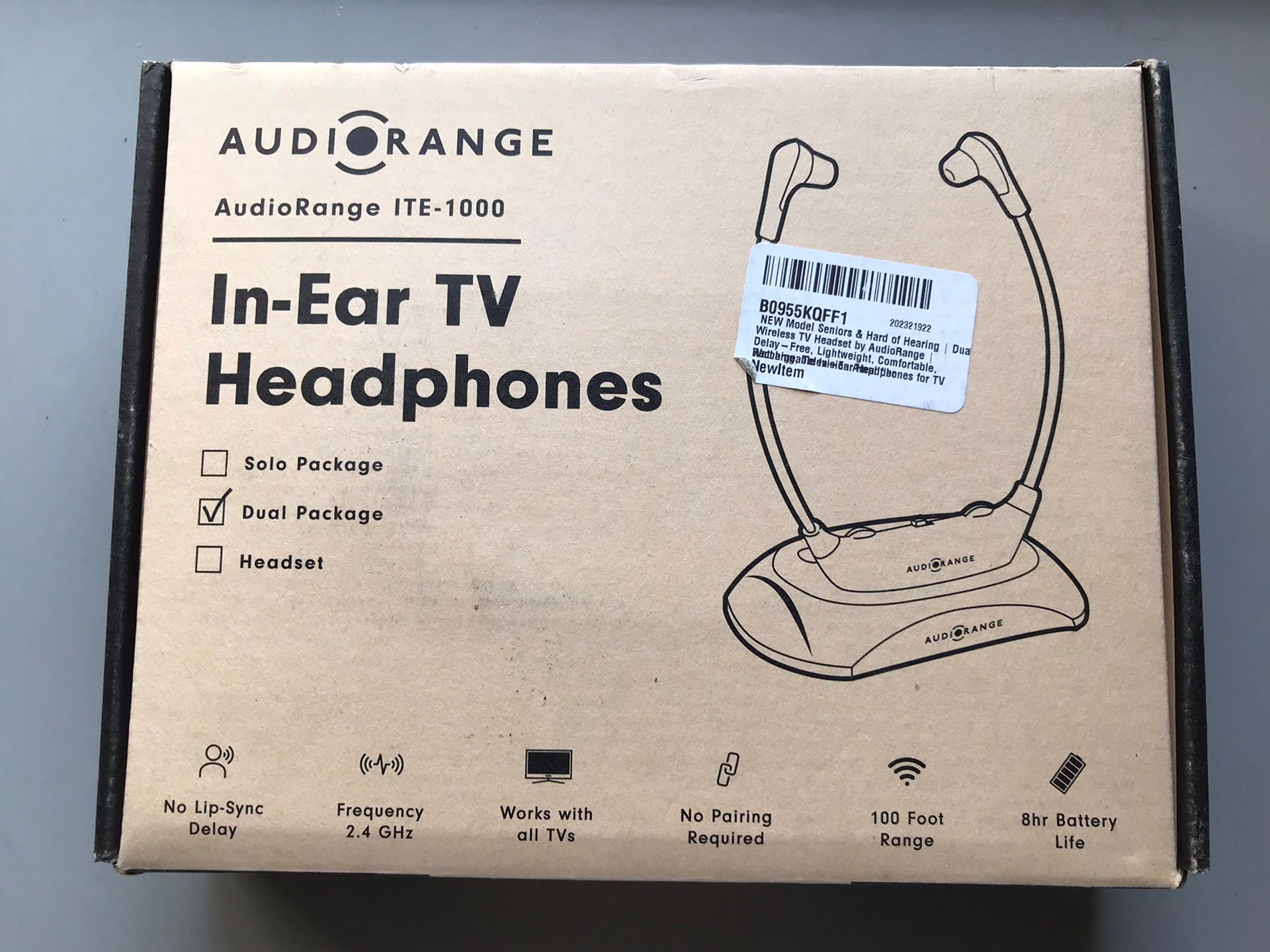 AudioRange ITE-1000 Wireless In Ear TV Headphones