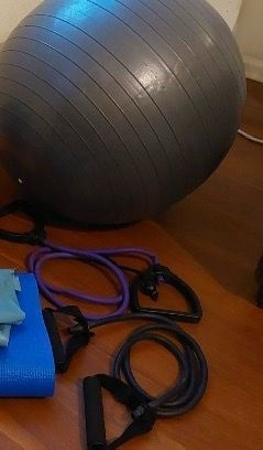 Exercise medicine yoga ball/mat/resistance bands