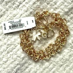 Guess Designer Brand Gold Charm Chain Necklace New With Tags