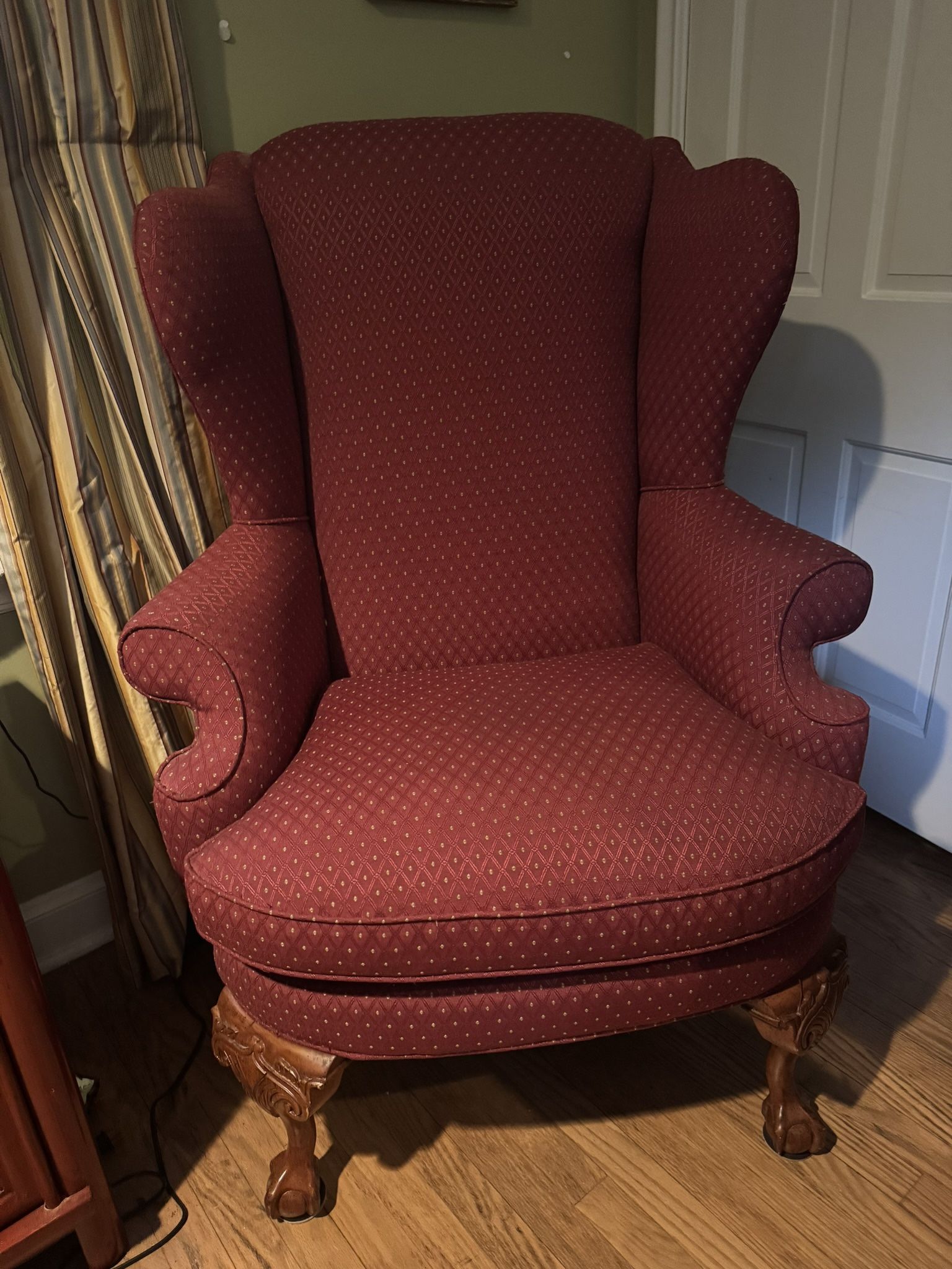 Drexel Heritage Wingback Chair & Ottoman – Heritage Collection