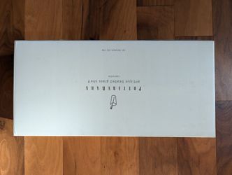 Pottery Barn Antique Beaded Glass Shelf 18 In