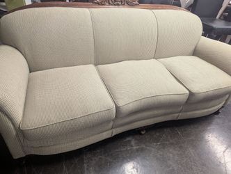 Designer Made Wood Trim Couch/Sofa  