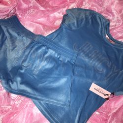 JUICY COUTURE Soft Turquoise 2pc Loungewear set