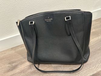 Kate Spade New York Monet Commuter Tote Shoulder Bag Black Leather Purse