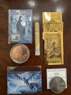 Gold, Silver, Copper, Titanium