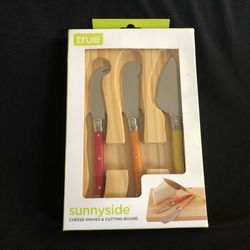Cheese Knives & Cutting Board Set