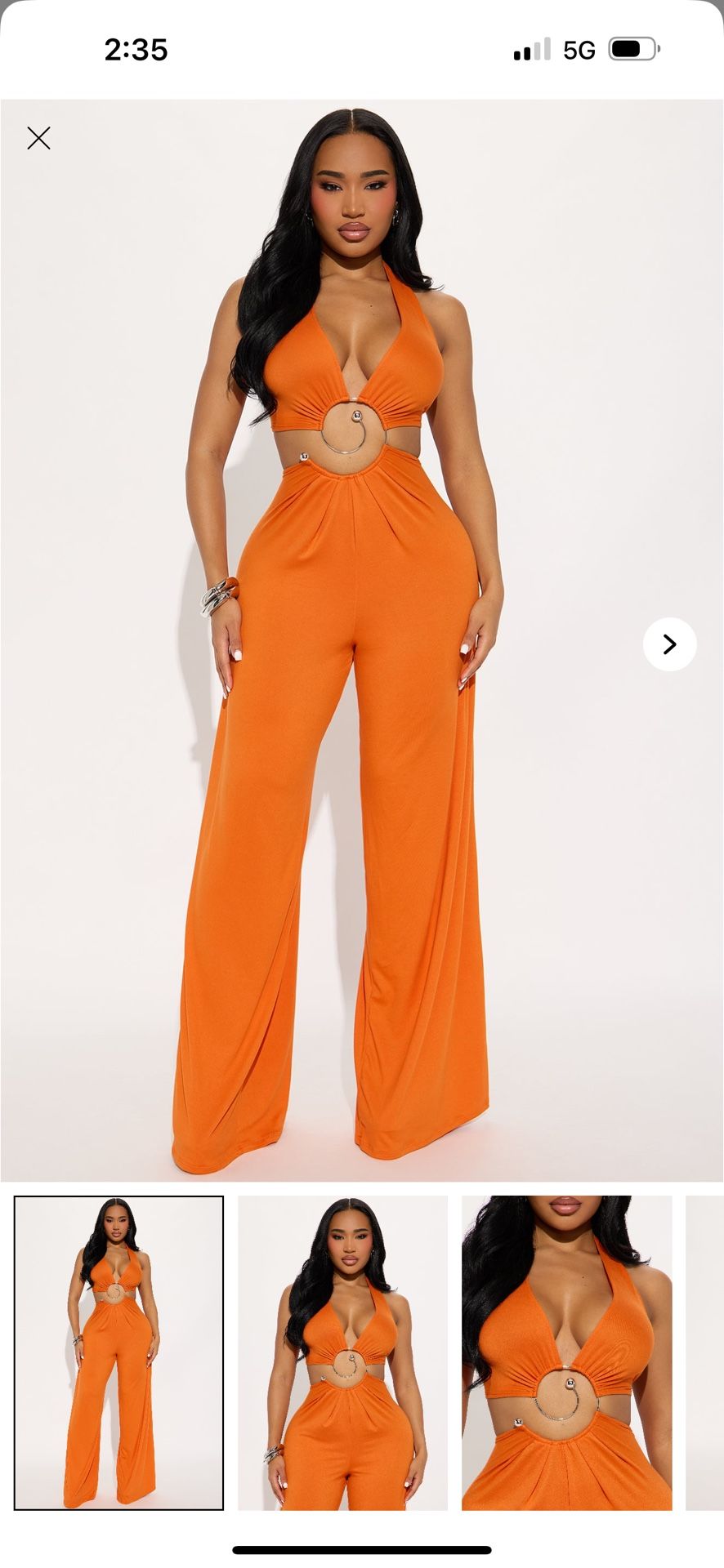 Elegant Orange Jumpsuit