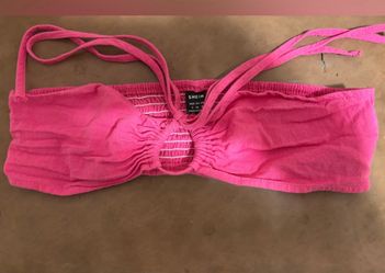 SHEIN Vibrant Pink Bandeau Top
